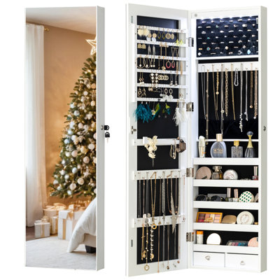 Armoire à bijoux murale avec miroir Grishilde