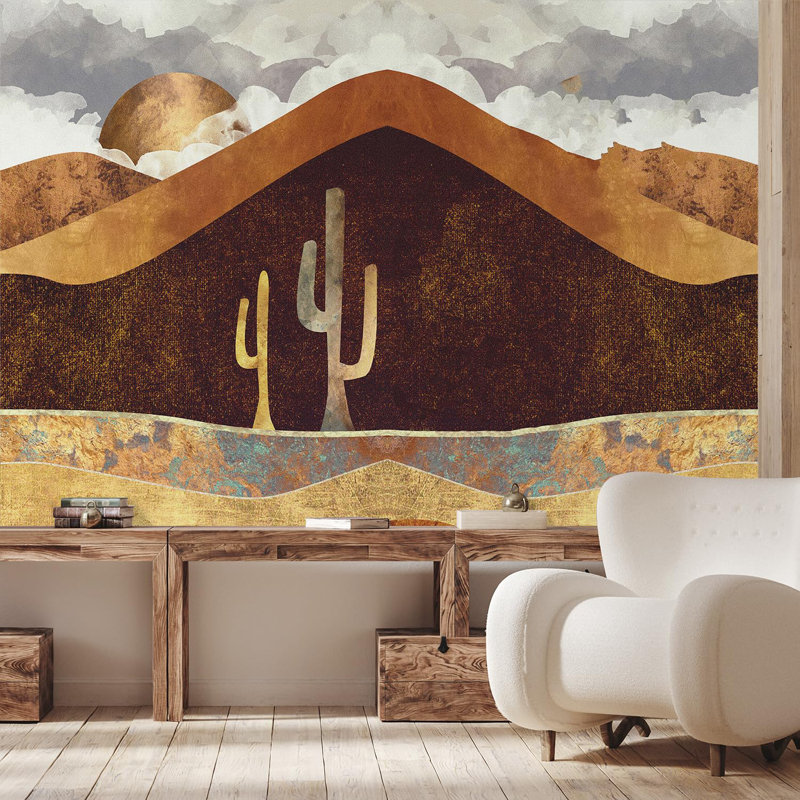 Abstract Mountains Peel & Stick Abstract Border, 72" L x 120" W