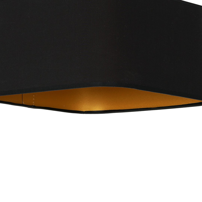 Alboran 1-Light 40cm Semi Flush Mount, Black, Black
