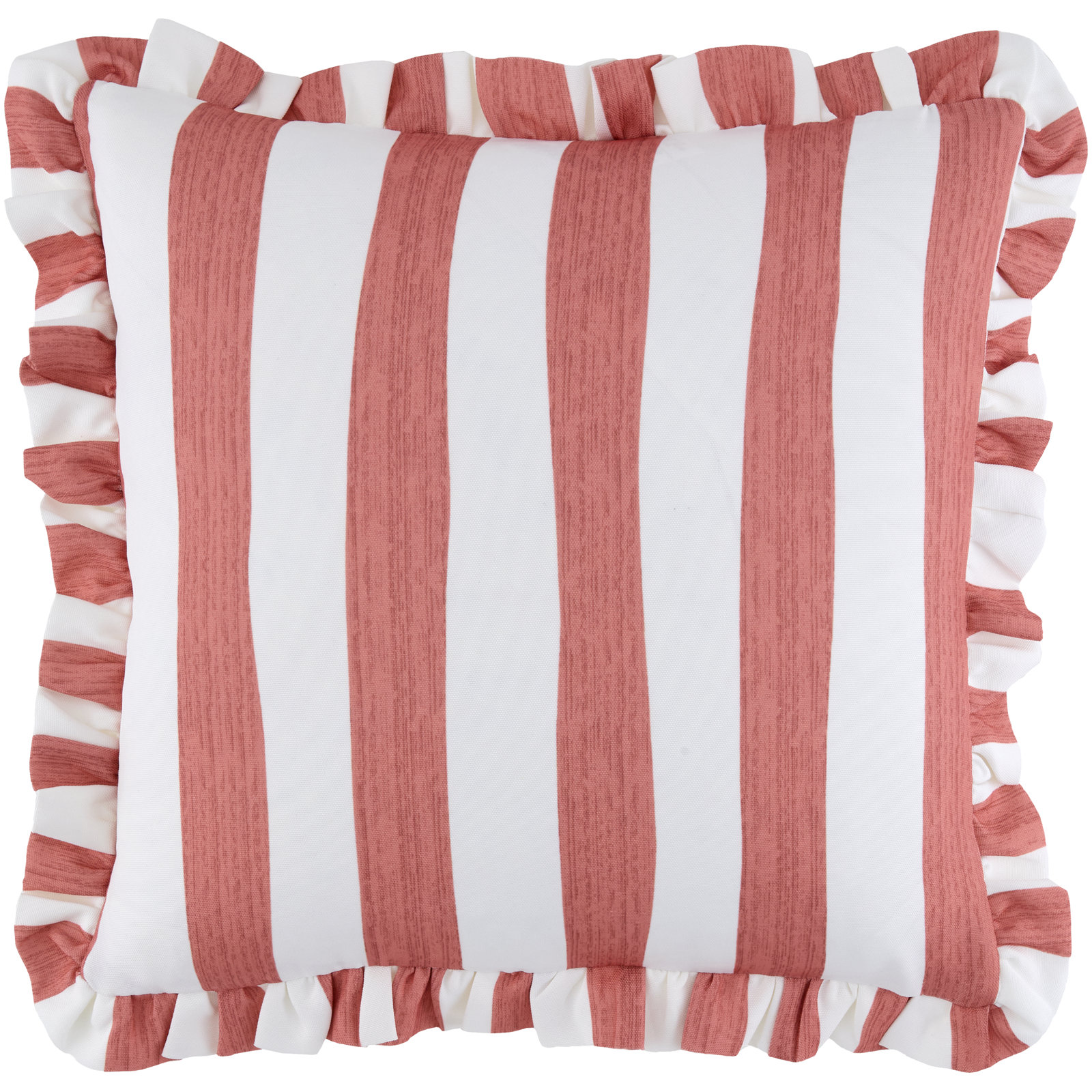 Laguna Reversible Throw Pillow, Orange Striped, Square 22", Cover Only