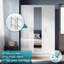 Modern Multi-Door Wardrobe with Mirror and Multi-Level Storage-655523769
