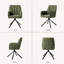 360°Swivel Fabric 1Er Set Dining Chair With Metal Legs,Upholstered Accent Tub Armchair-1416554348