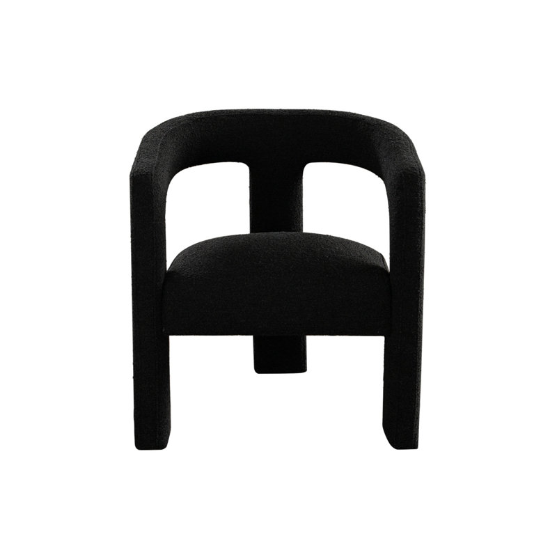 Chaise de salle à manger / d'appoint Scout en tissu noir Boucle