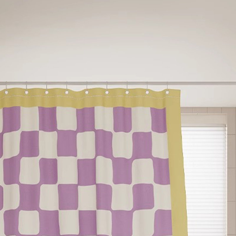 Rideau de douche en polyester avec crochets