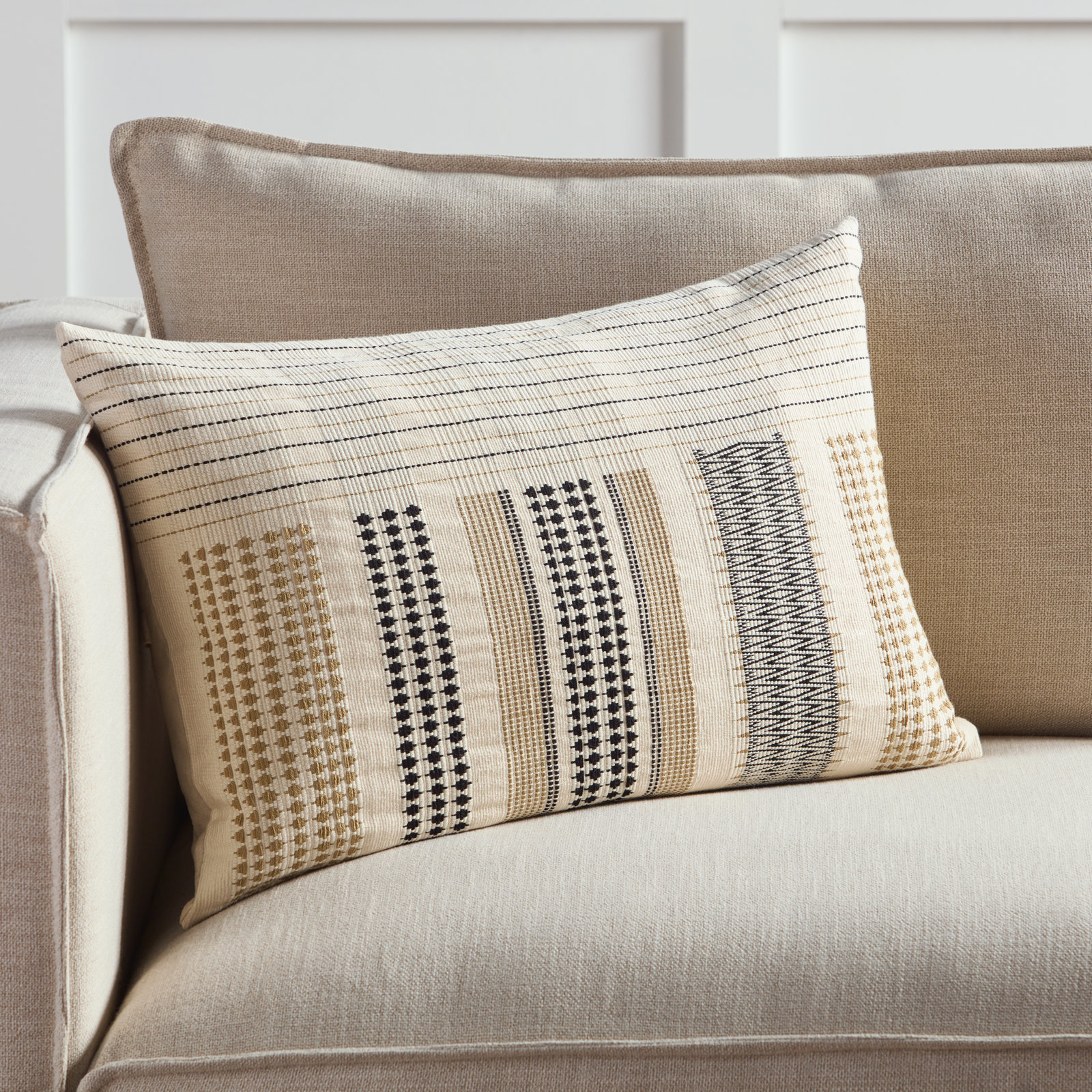 Saliou 24" x 16" Pillow Cover, Pillow Cover Only - No Insert, Gray