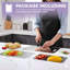 Ensemble de 3 planches à découper en acier inoxydable - planches à découper en métal à double face pour la cuisine, conception portable pour la viande, les légumes, le pain et plus
