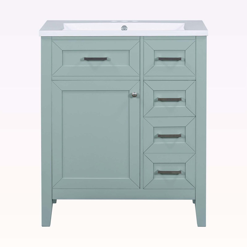 30" Bathroom Vanity with Sink Combo, Green