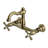 Kingston Brass Vintage Double-Handle 2-Hole Wall-Mount Bridge Kitchen Faucet-93672758