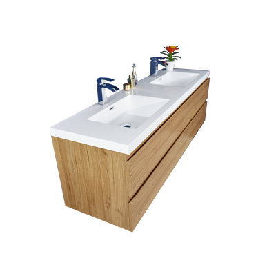 Drason Double Bathroom Vanity with Acrylic Top