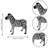 Simulated Zebra Garden Statue