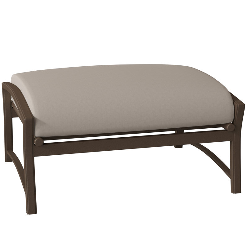 Corsica Outdoor Ottoman, Obsidian, Sparkling Water