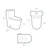Dreux One Piece Elongated Dual Flush Toilet with 0.95/1.26 GPF-121350103-121350100-72595019