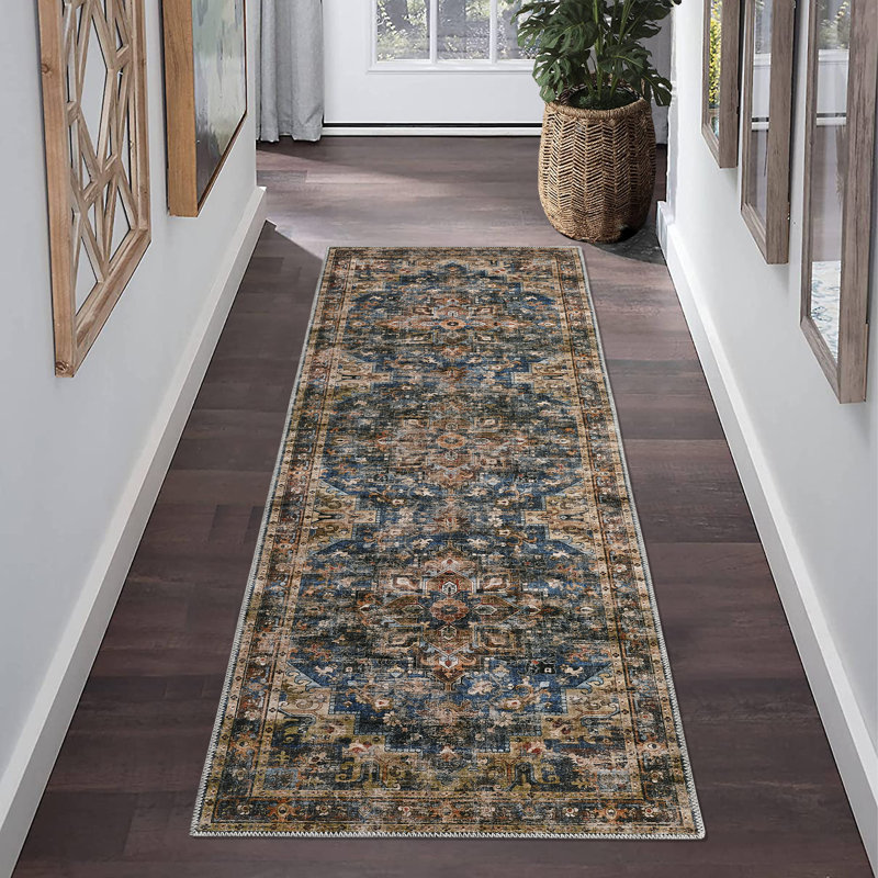Washable Oriental Indoor Rug, Runner 2' x 6'