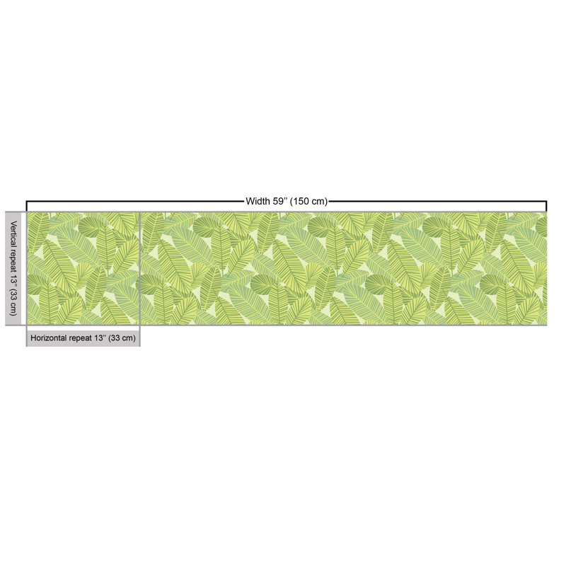 Cheuk Repetitive Simplistic Palm Leaves Illustration Multi-Purpose Fabric