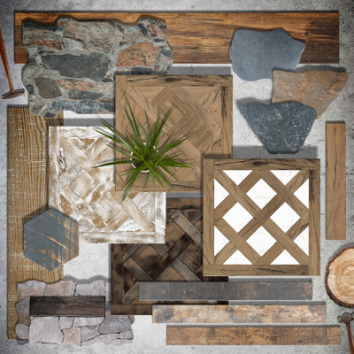 Kings Forest Natural 2-7 / 8 x 17-3 / 4 po Carreau de céramique pour plancher et mur