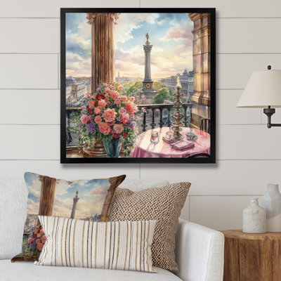 Magnifique balcon vue de Londres II, reproduction d'art sur toile