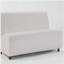Causeuse en tissu 49 po - Housse en boucle beige 49 po - Coussin éponge haute densité 25D, pieds brun clair, canapé moderne pour le salon