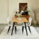 Shivani 5-Piece Modern Dining Set With Rectangular Wood Grain Table And 4 Upholstered Dining Chairs