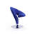 Curl Modern Wool Blend Upholstered Metal Swivel Accent Chair in Blue-67959415