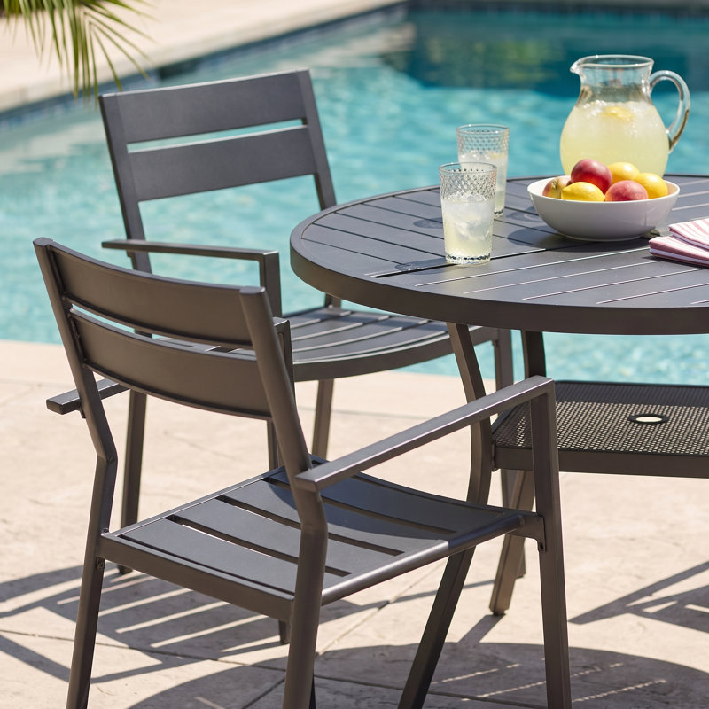 Outdoor Patio Dining Chairs, Grey