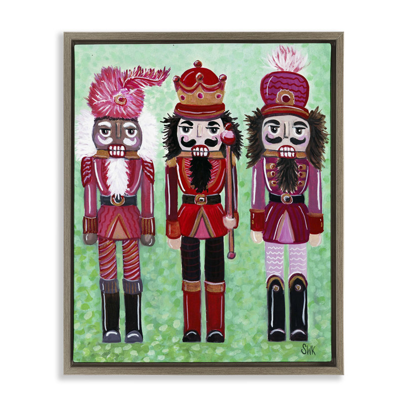 "Casse-noisette", art mural par Sarah Waldron Kimball, H 21 po x l 17 po, Cadre flottant orme Montalcino