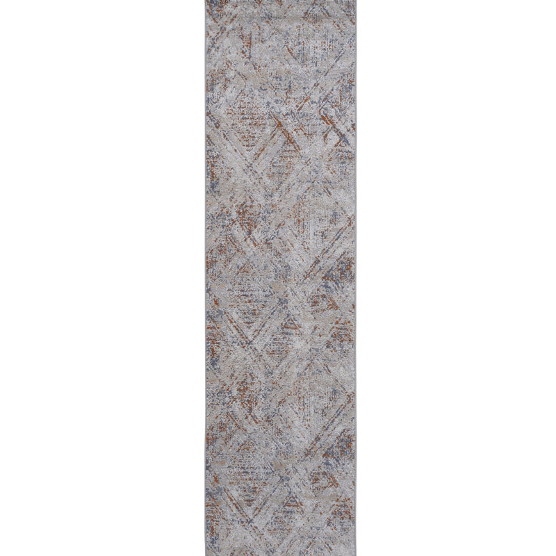 2X8 Beige Geometric Non-Shedding Area Rug Loom & - Stain For Home Office, Living Room, Bedroom, Dining Room Style Office Decoration