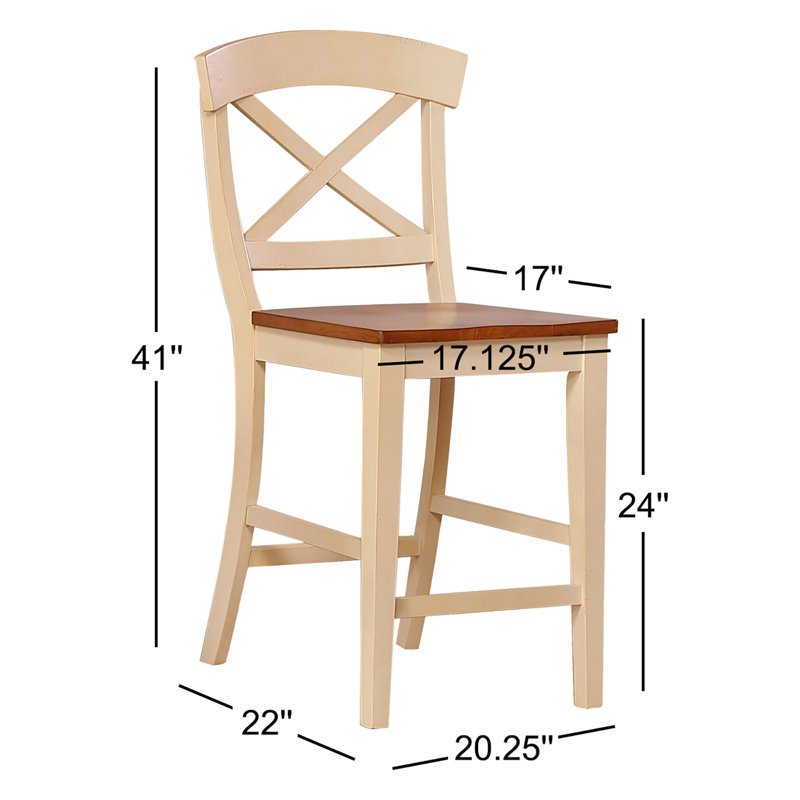 Tabouret de comptoir 24 po Claudell, Caramel, Biscotti