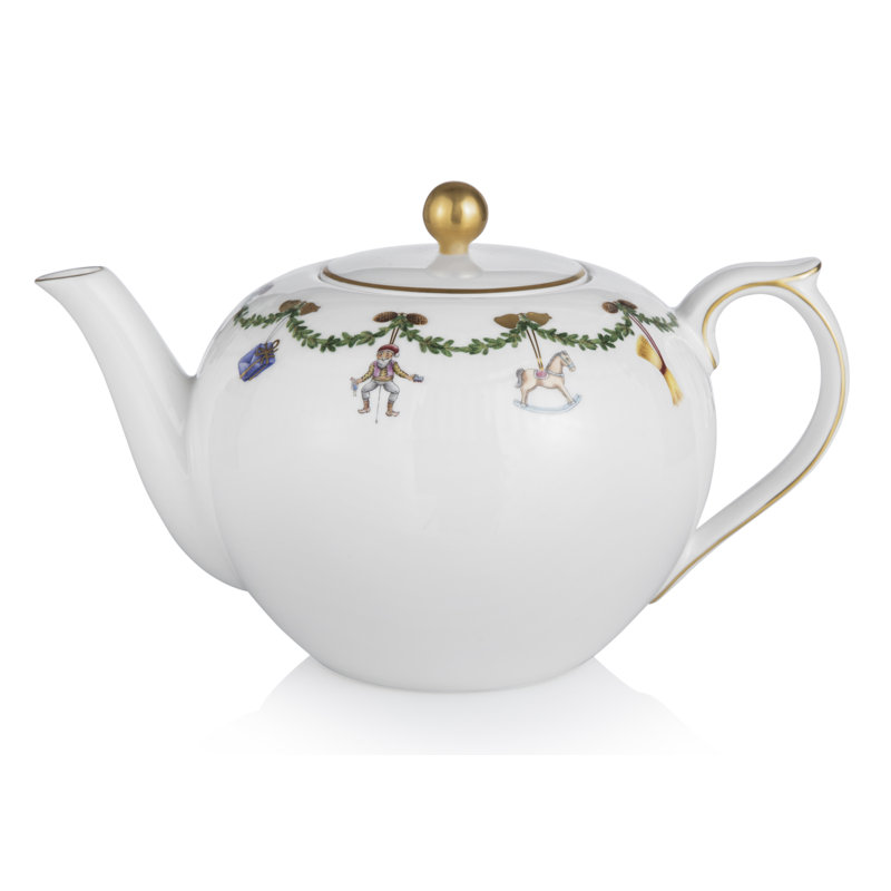 Royal Copenhagen Star Fluted Christmas Teapot