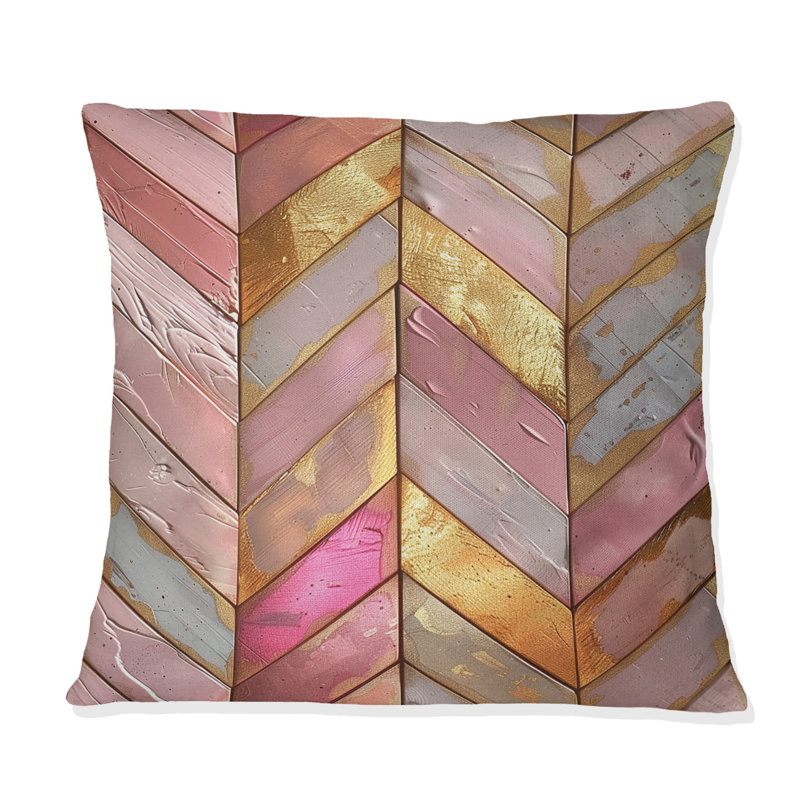 Coussin Chevron, H 16 po x l 16 po