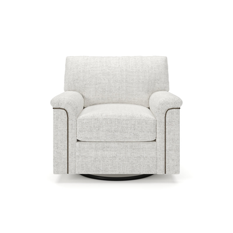 Weston 36" Upholstered Swivel Chair, Monique Oyster