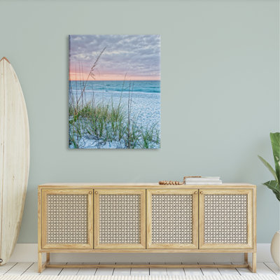 «Coastal Sea Grass Sprigs Beach Shore» par Mary Lou, photographie sur toile tendue