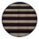 Machine Washable Horizontal Stripes Black Area Rug