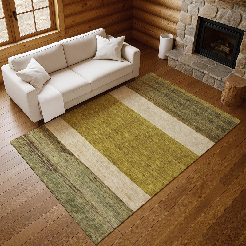 Premium Machine Washable Marasco AMF1624 Stripes Rug, Rectangle 5' x 7'6"