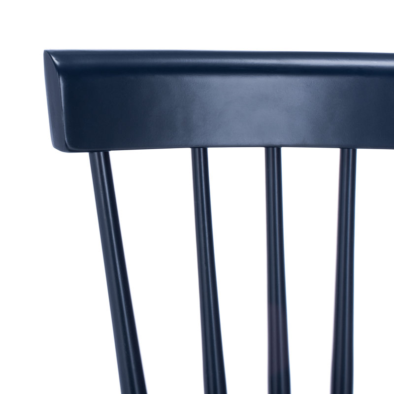 Navy Oak Windsor Back Solid Wood Side Chair Set