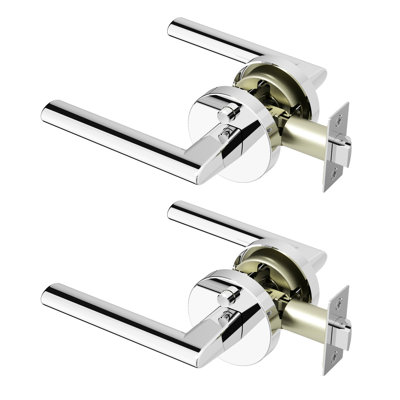 Levier de porte d'intimité Brio de style moderne dissimulé pour (lit et salle de bain) - Style minimaliste élégant en chrome