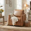Chaise d'appoint pivotante en cuir véritable Weston (ensemble de 2)-126300407