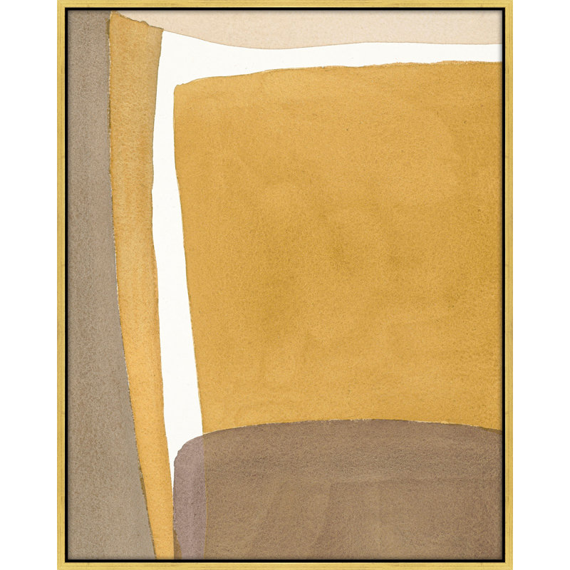 Light Ochre by Julia Balfour, 30" H x 24" W x 1.4" D, Gold Framed Canvas
