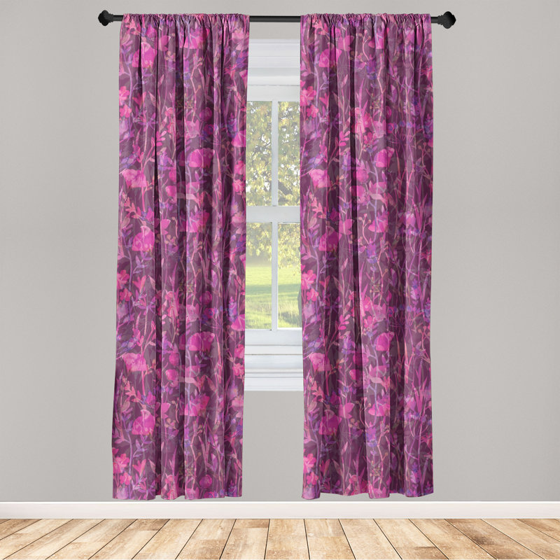Akorede Semi Sheer Curtain Pair, 28" W x 84" L