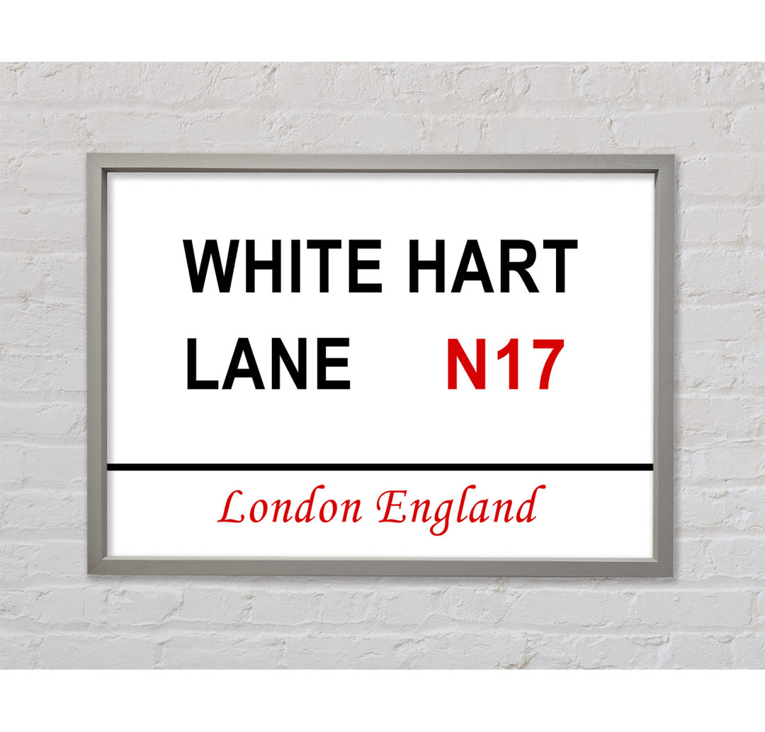 White Hart Lane Schilder Gerahmter Druck