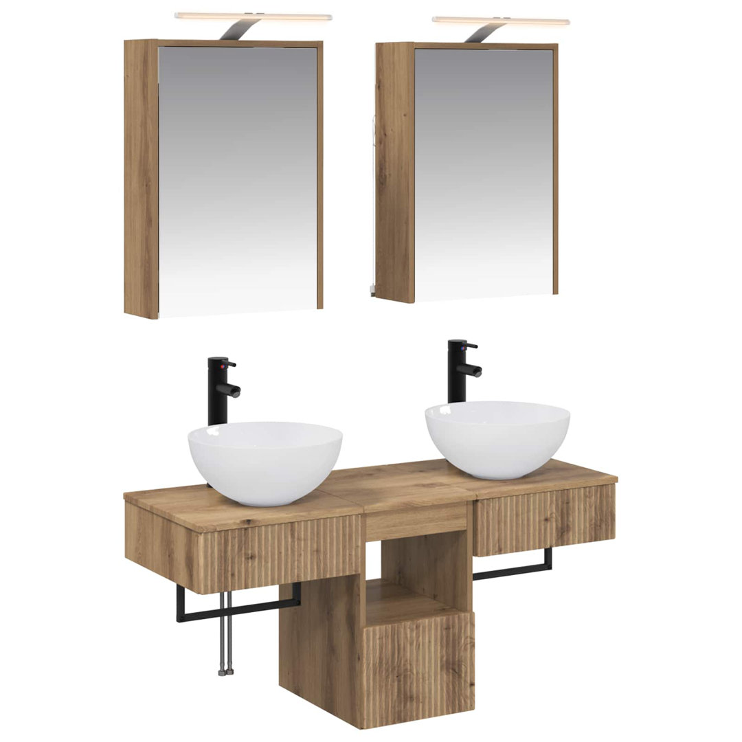 vidaXL Bathroom Cabinet Set 5 pcs 43 x 16 x 62.5 cm Engineered Wood