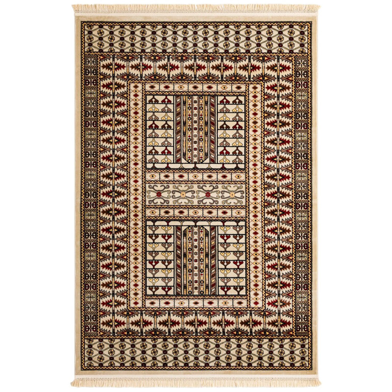 Tapis beige Aucun, Rectangle 6 pi 1 po x 9 pi