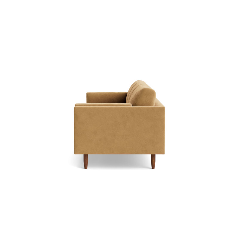 Skinny Fat Sofa (95"), Performance Velvet - Nutmeg