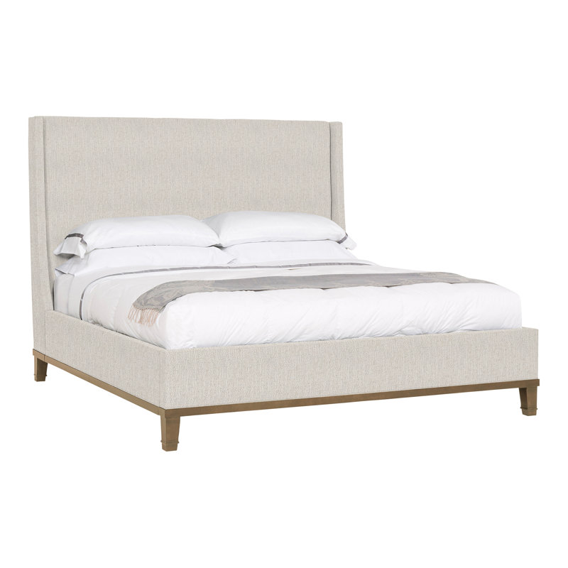Michael Weiss Solid Wood Wingback Bed, Instant Parchment, Wrenn