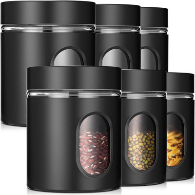 Ensemble de 6 contenants de cuisine en acier inoxydable 20 oz