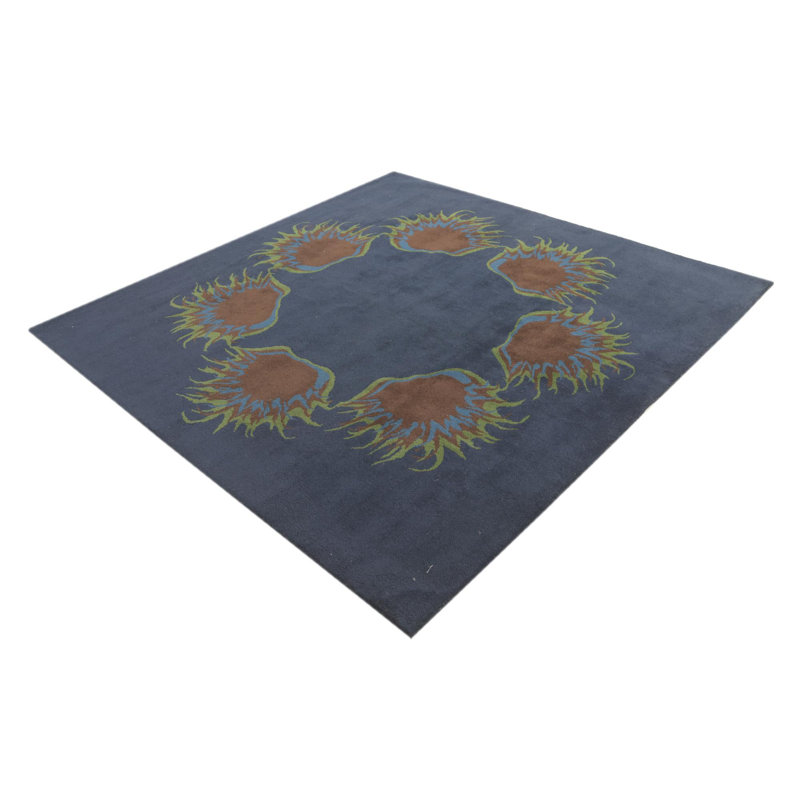 7 Ft Rectangle Pineland Navy Blue Rug
