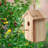 2 Pack Window Bird Houses For Outside With Suction Cups,See Through Wooden Birdhouses With Pole For Windows,Can Painting Bird Nesting Box For Bluebird Finch Chickadee,Clear Birds Feeder