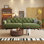 Green Polyester Modular Sofa cushion couch