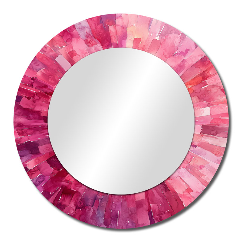 Geometric Hydrangea Petal Explosion - Abstract Mirror Wall Decor - Printed On Metal, 23" x 23"