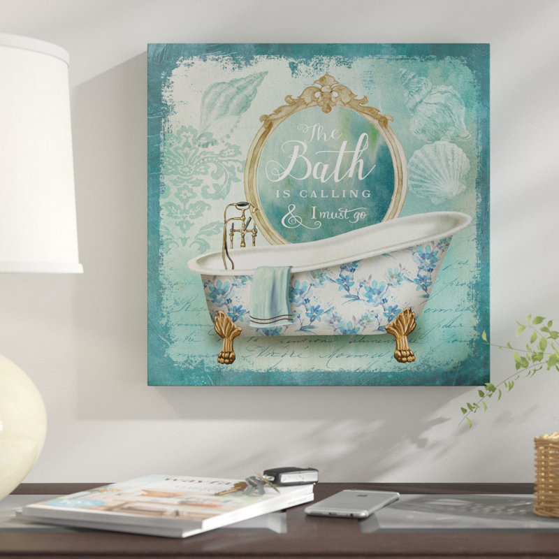 «Mirror Bath II», reproduction d'impression sur toile tendue, H 24 po x l 24 po x P 1,5 po, Toile tendue