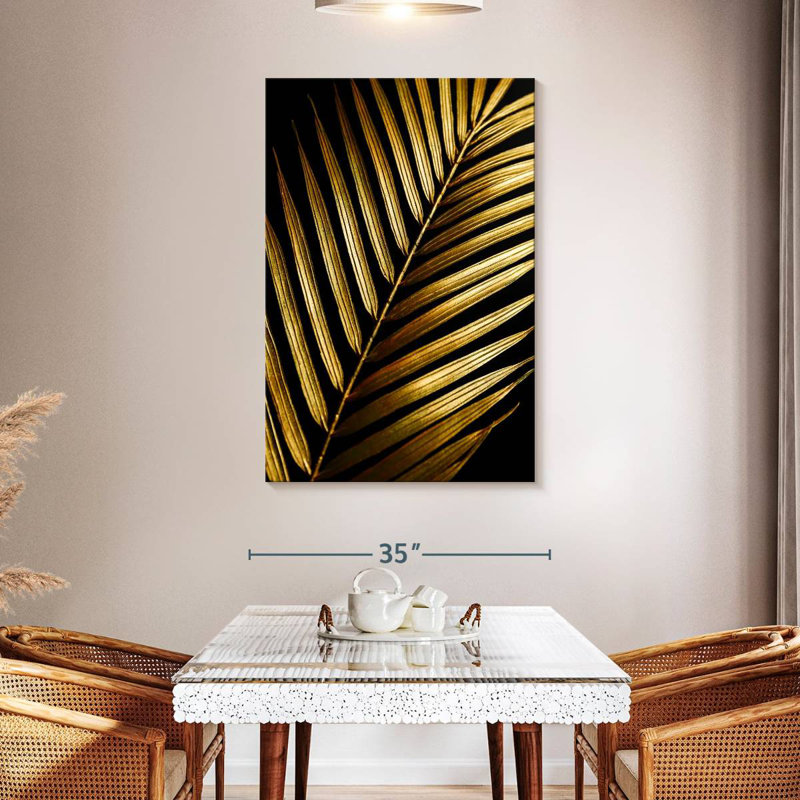Harnek Golden Palm Leaf, 48" H x 32" W